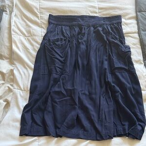 H&M Dark Blue A-Line Skirt